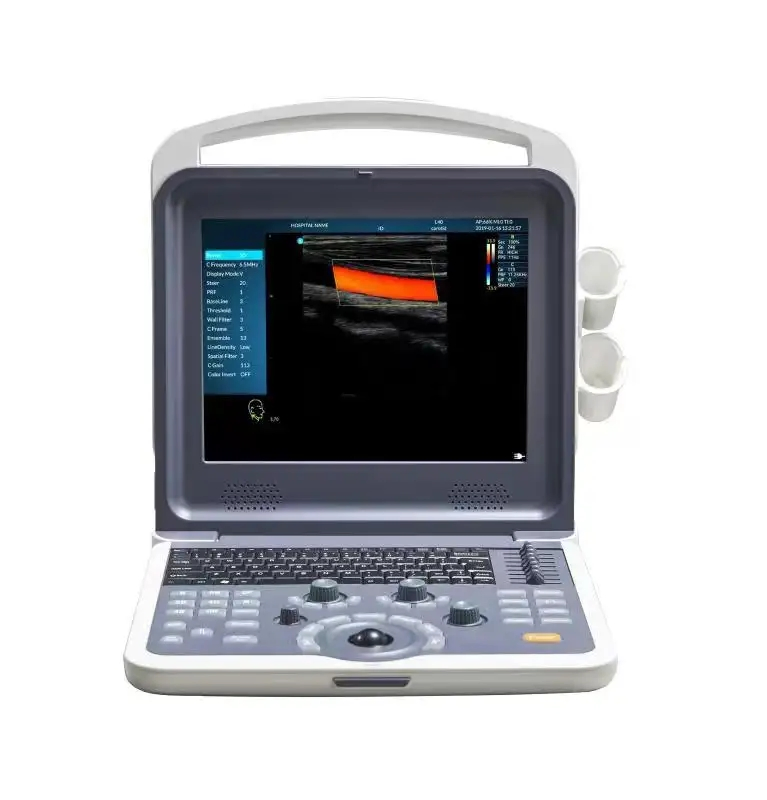 Escáner de ultrasonido B portátil digital completo a color Doppler médico 4D