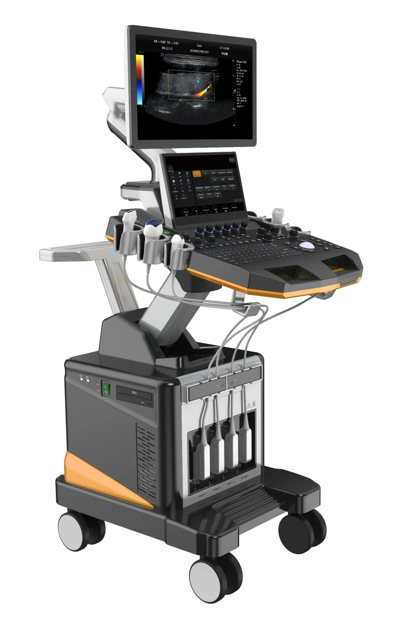Máquina de ultrasonido portátil a color Doppler de alta calidad 3D 4D Sistemas de diagnóstico veterinario y humano avanzados, máquina de ultrasonido inalámbrica