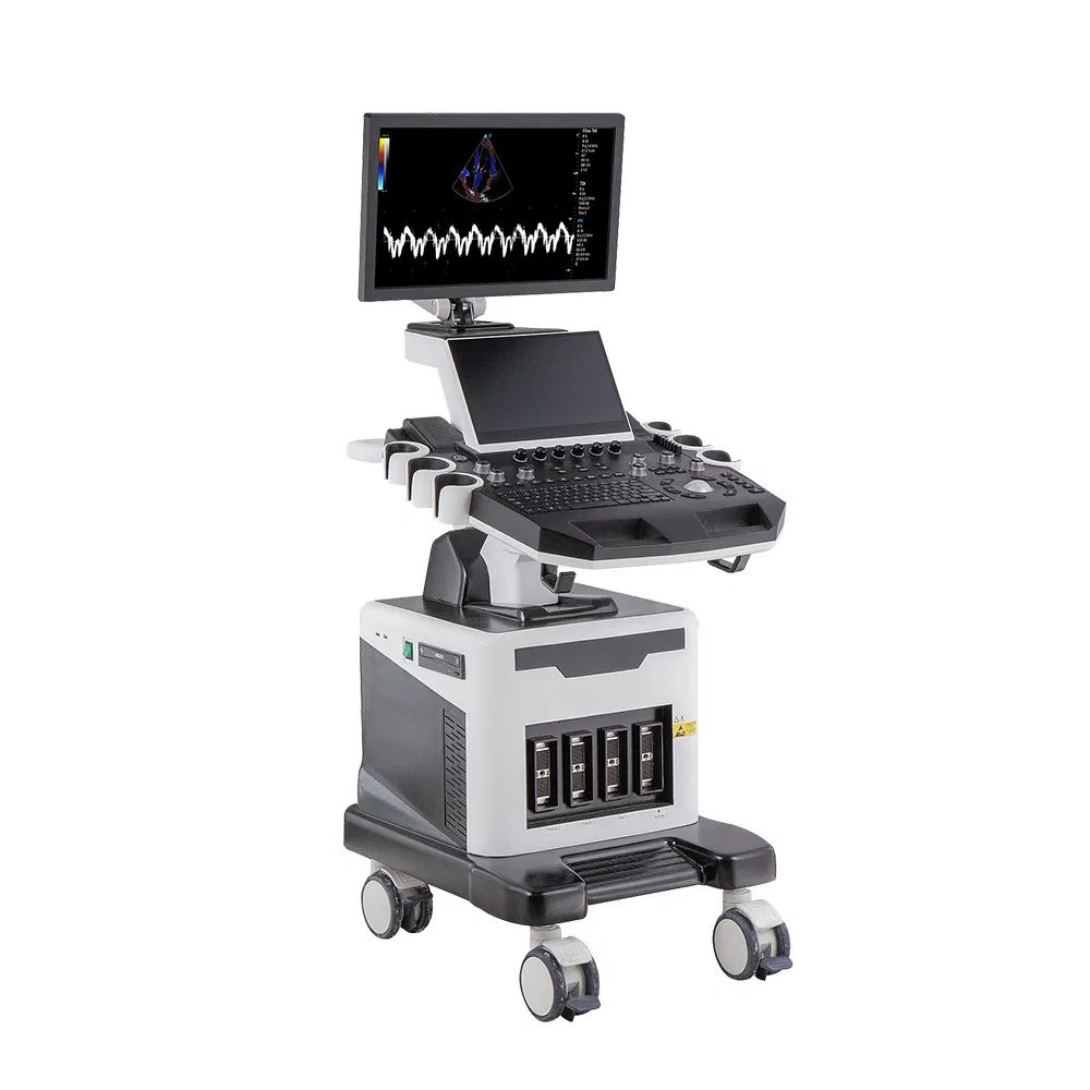 Ltub58 Precio de fábrica versión alta sistema de ultrasonido médico móvil de alta gama con carro