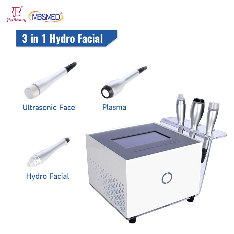 Profesional 3 en 1 Máquina de Cuidado de la Piel: Combina Hidro Dermabrasión, Ultrasonido y Terapia de Plasma Frío