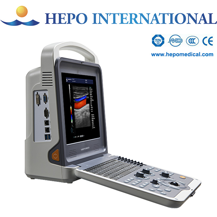 Sistema de Diagnóstico Ultrasonido Doppler Color Portátil de Clínica China 2D 4D