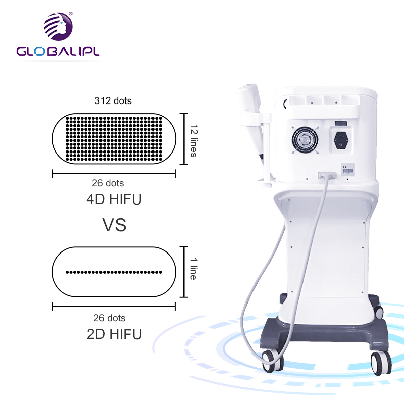 Buen Efecto de Tratamiento 3D Máquina de Elevación Facial Hifu Ultrasound 3D Disparo 11