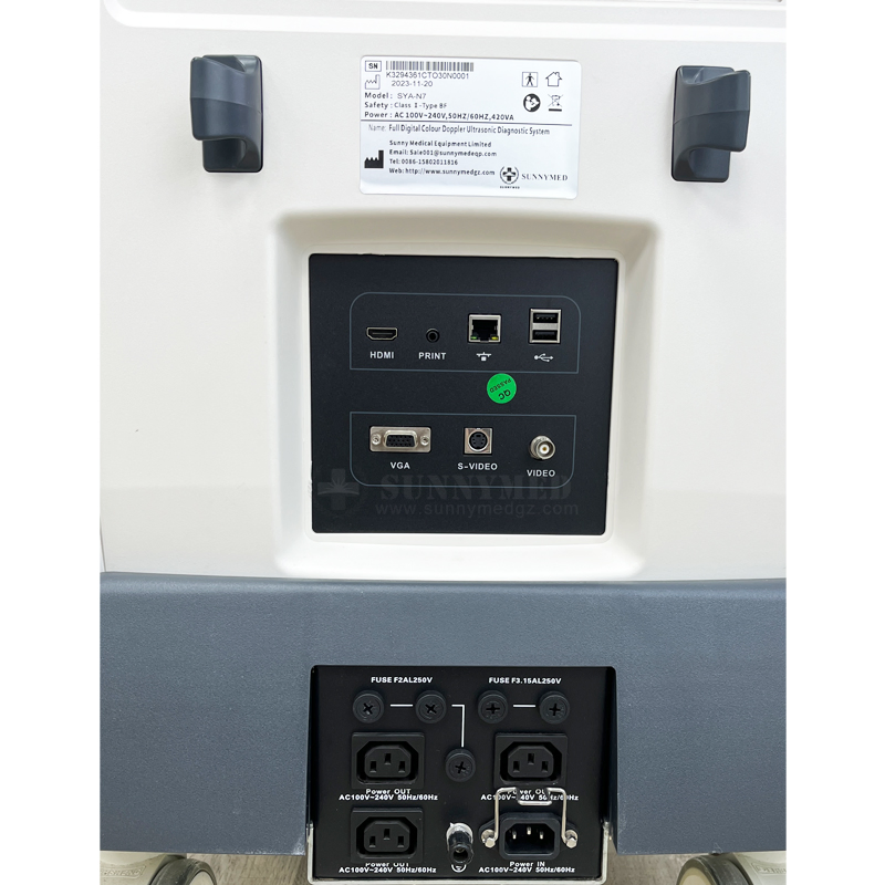 Sya-N7 Función de calentamiento de gel de equipo médico máquina de ultrasonido Doppler color