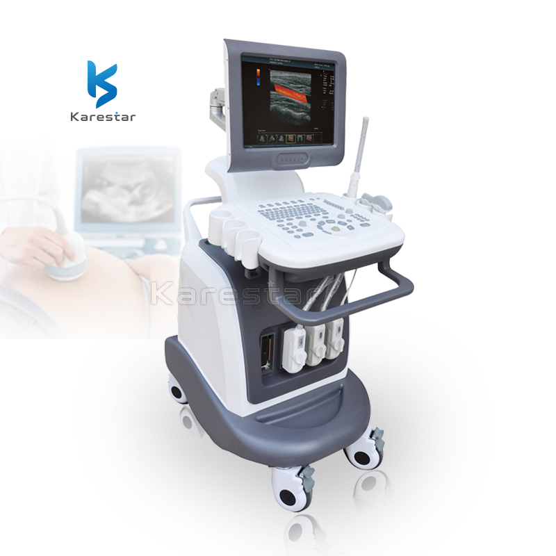 Sistema de ecografía Doppler color de carrito a precio económico para hospital