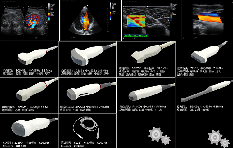 Equipo de diagnóstico por imagen de escáner CE, ISO máquina canina portátil de ultrasonido Doppler
