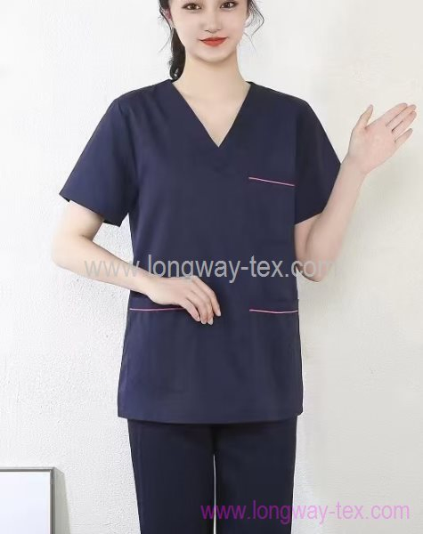 4-Way Stretchy Navy Medical Scrub Tops and Pants