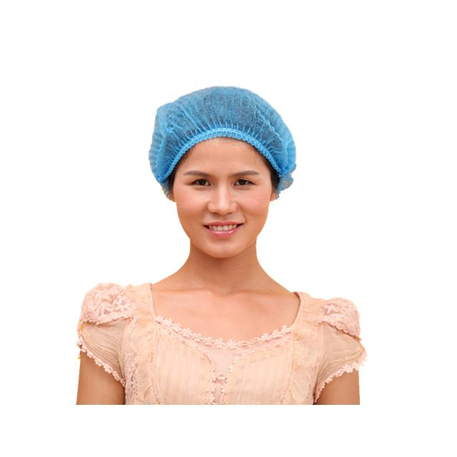 Disposable Medical Non Woven Strip Cap Bouffant Cap Net Surgical Doctor Nurse Hat Round Mob Cap