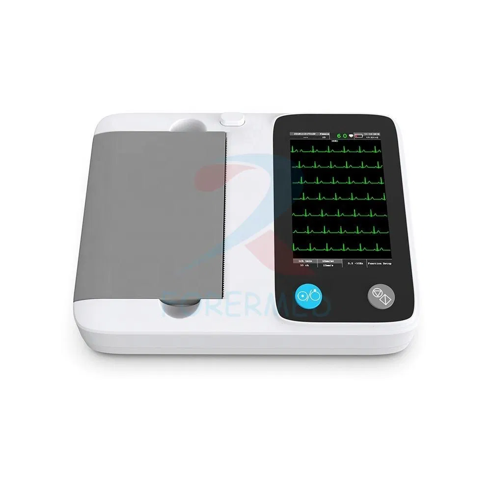 Hospital Digital Touch Screen 3 Channel Portable ECG Machine