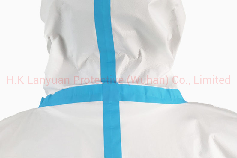 Ly CE SMS Microporous Coveralls Heat Sealed Tape Seam Disposable Medical Coverall