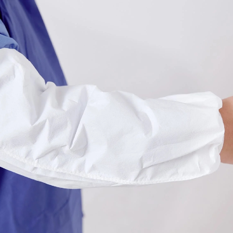 Disposable Black Nonwoven Polyethylene Arm Sleeve Cover with Elastic Cuff Disposable Microporous Oversleeves