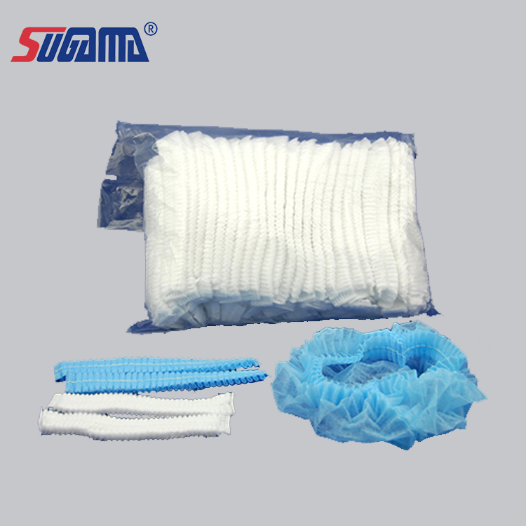 Disposable PP Non Woven Strip Bouffant Head Cover Hair Clip Cap