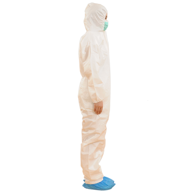 Hot Sale High Quality Type 5 6 Waterproof Disposable Polypropylene Nonwoven Doctor Painter Microporous Black Coveralls