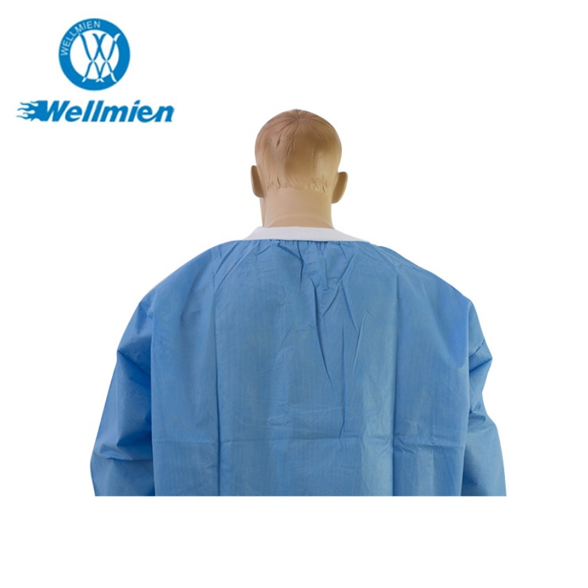 Protective Disposable SMS Nonwoven Lab Coat for Hospital Use