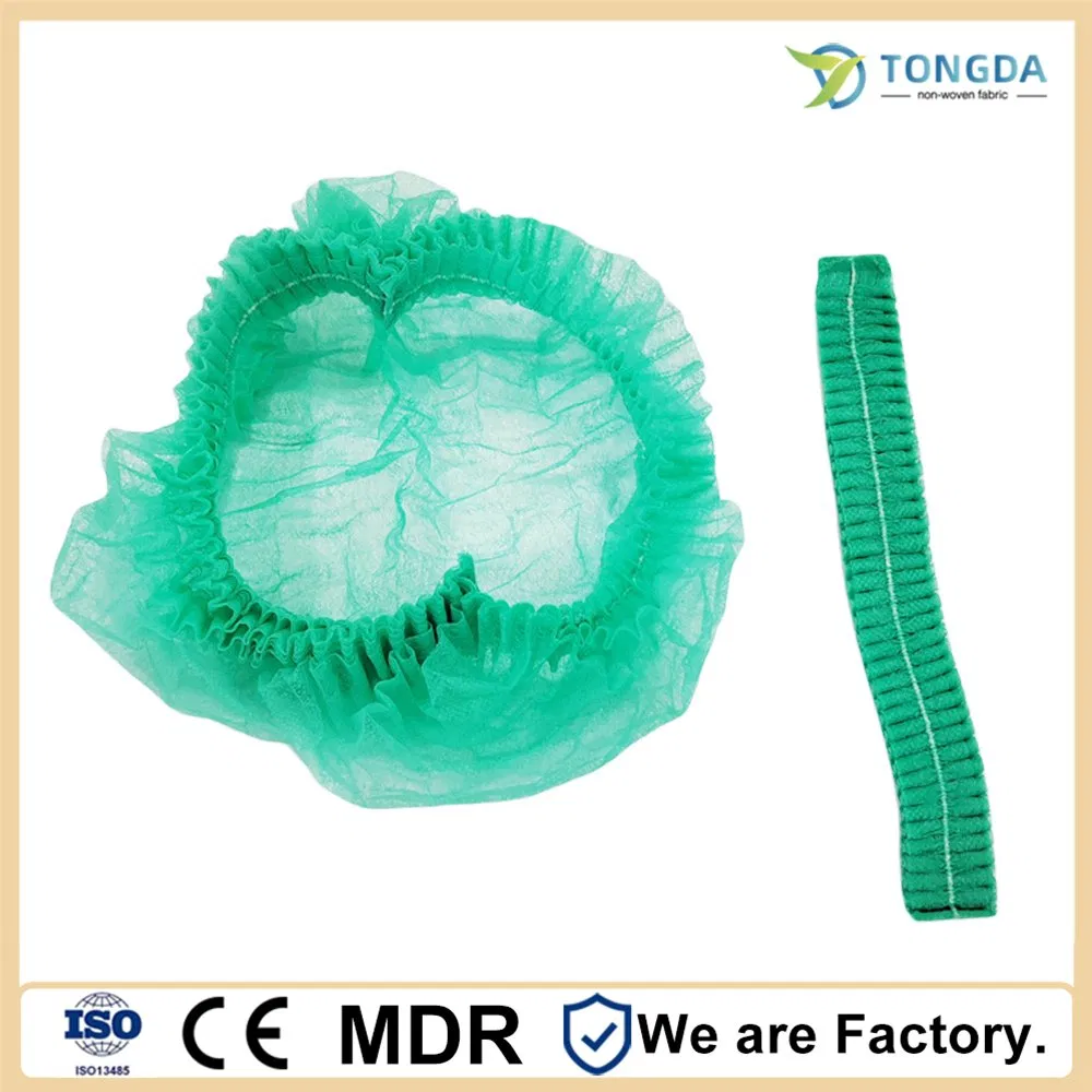 Factory Wholesale Nonwoven/Crimped/Pleated/Strip Disposable Clip Mob Cap