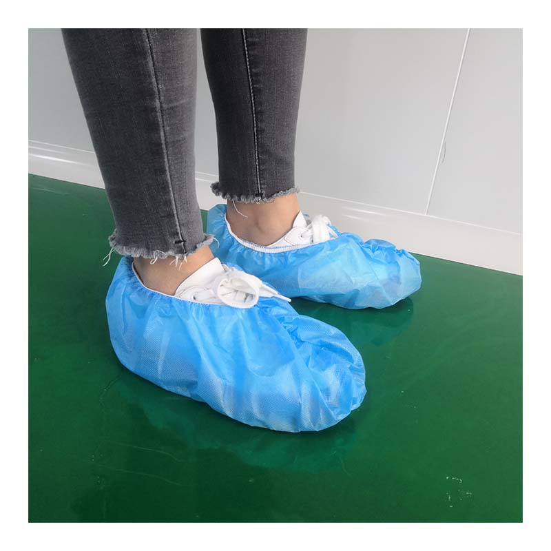 Factory Ready to Ship Blue Disposable Non Woven Shoe Cover Cleanroom