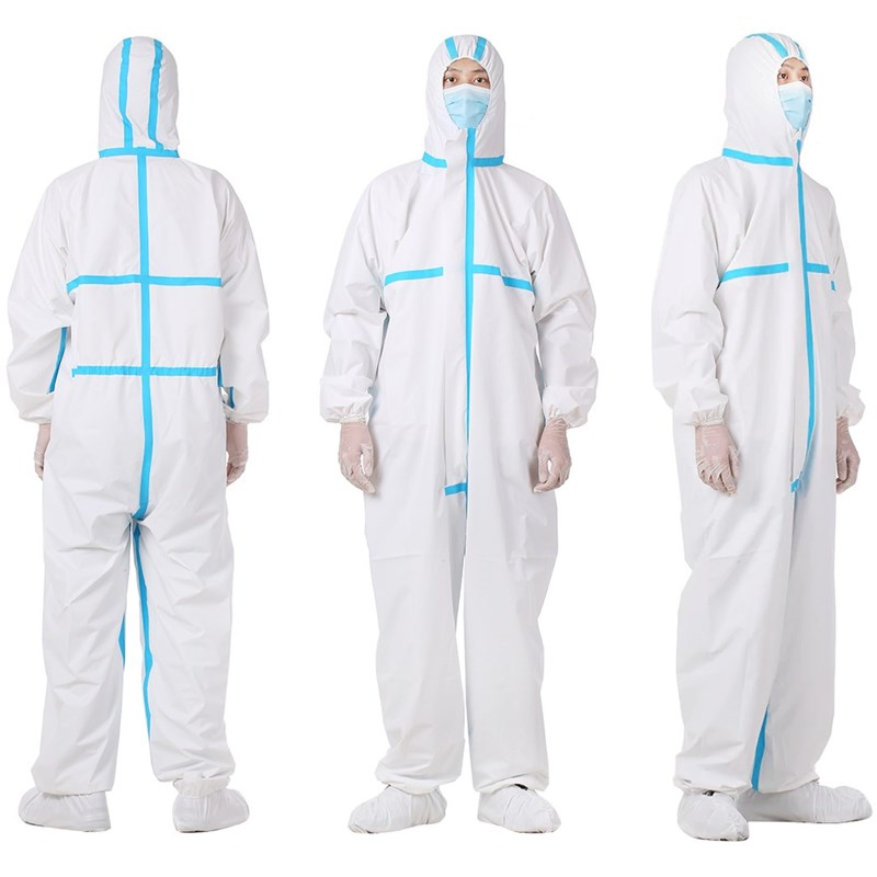 M-Xxxl White Disposable Protective Microporous Coveralls with Hood