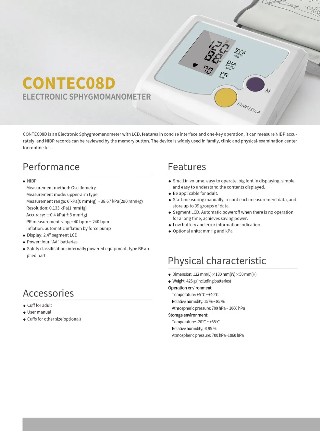 Digital Blood Pressure Monitoring Device