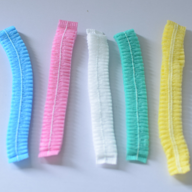 Nonwoven Disposable Bouffant Cap Non Woven Strip Clip Hair Net Mob Cap