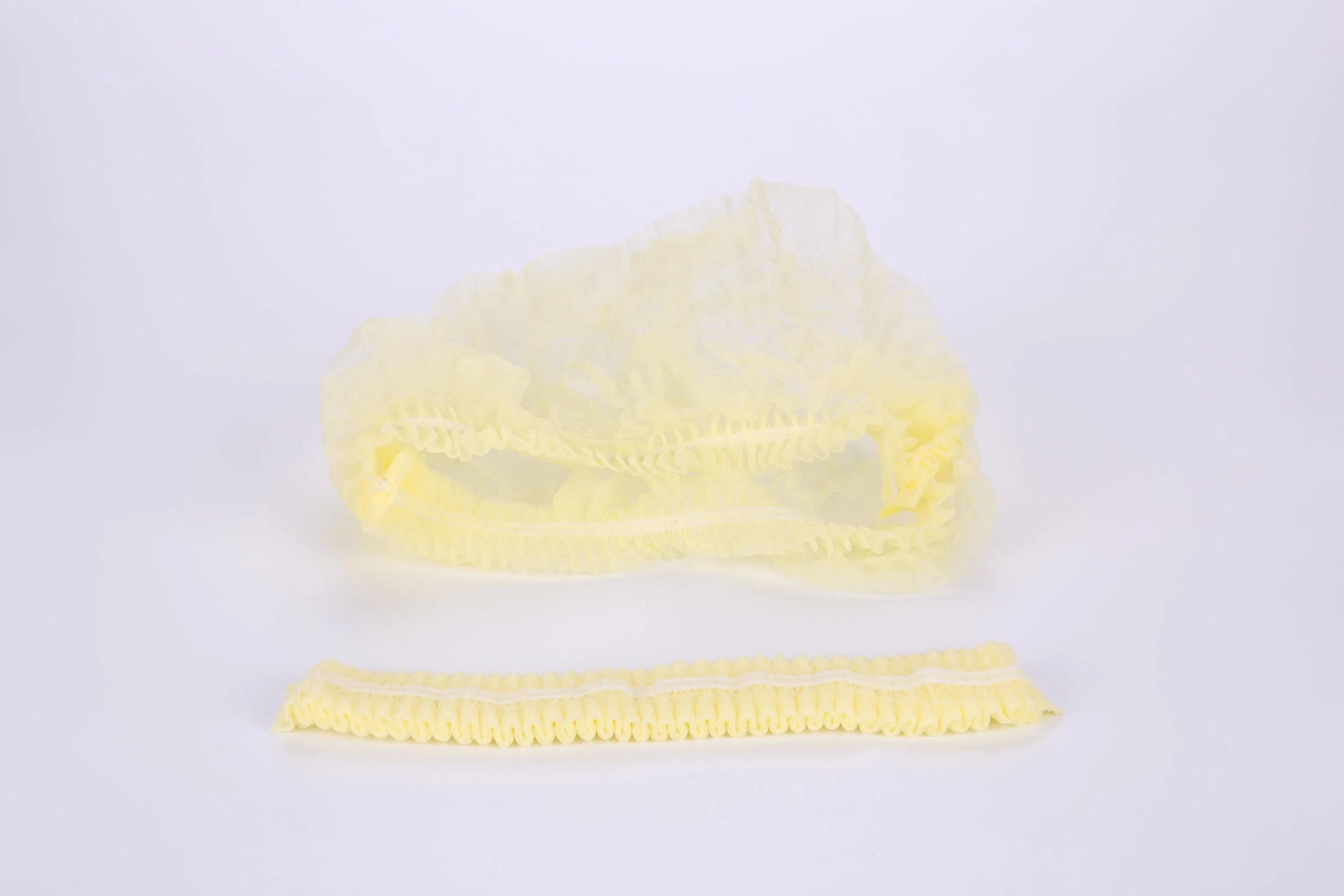 Disposable Non Woven Hairnet Nurse Hair Cap Bouffant Clip Mob Caps