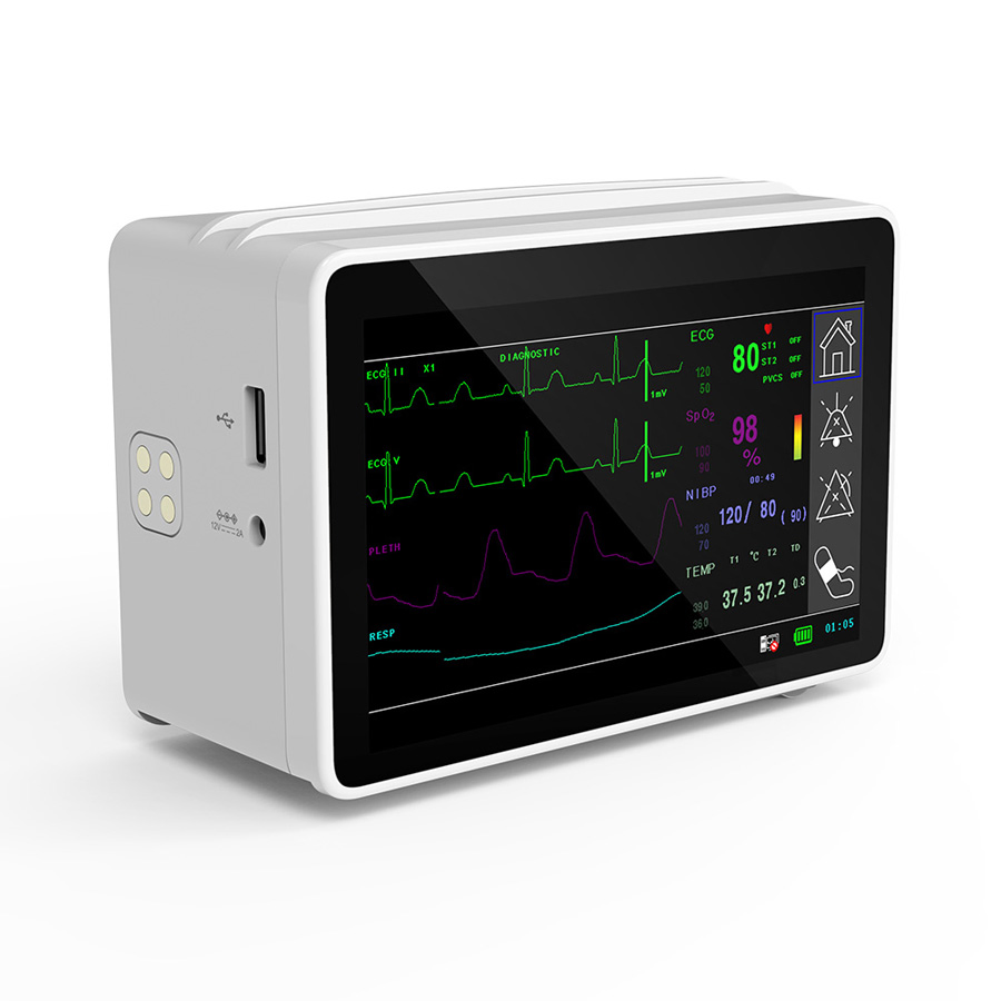Advanced Patient Monitoring System with ECG and Blood Pressure Features