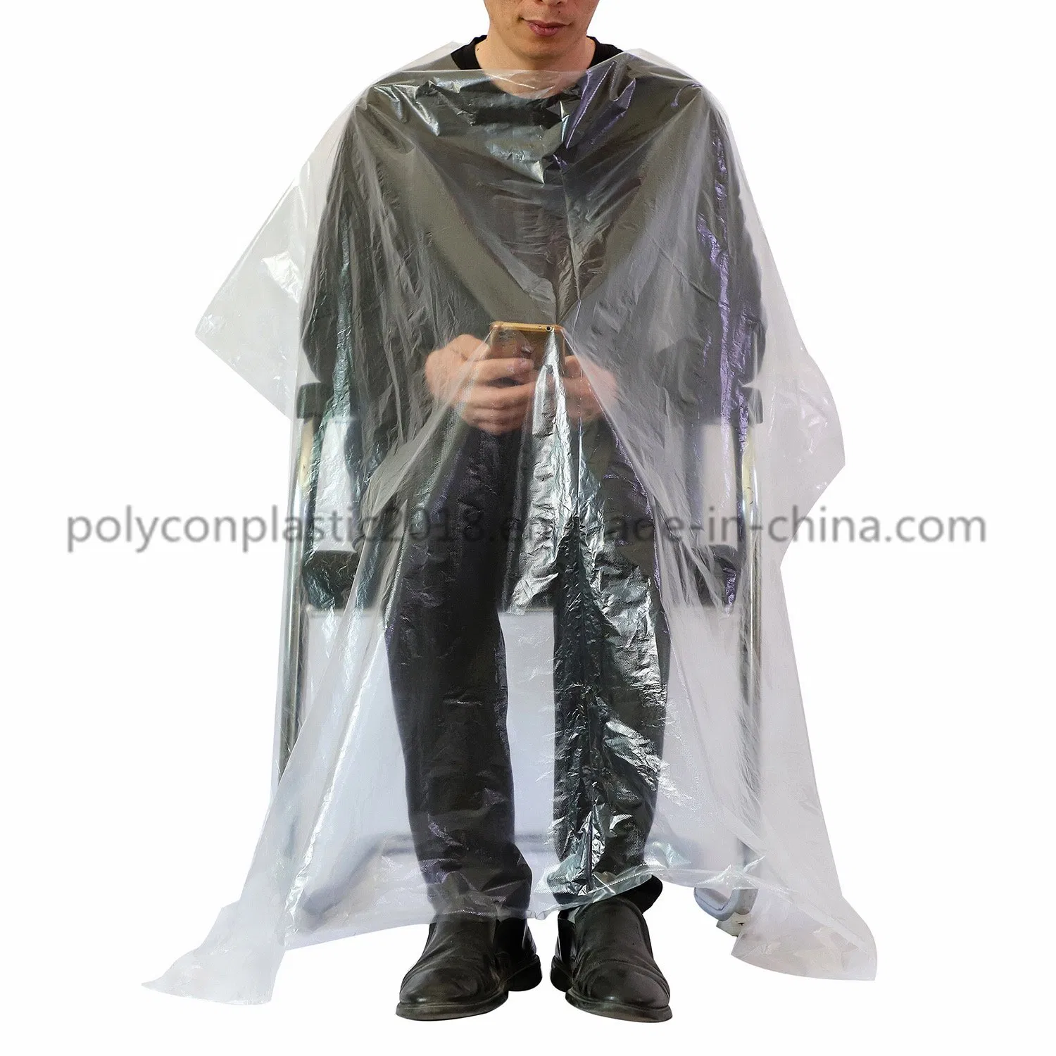 High Quality Waterproof Disposable LDPE Hairdresser Salon Cape Apron