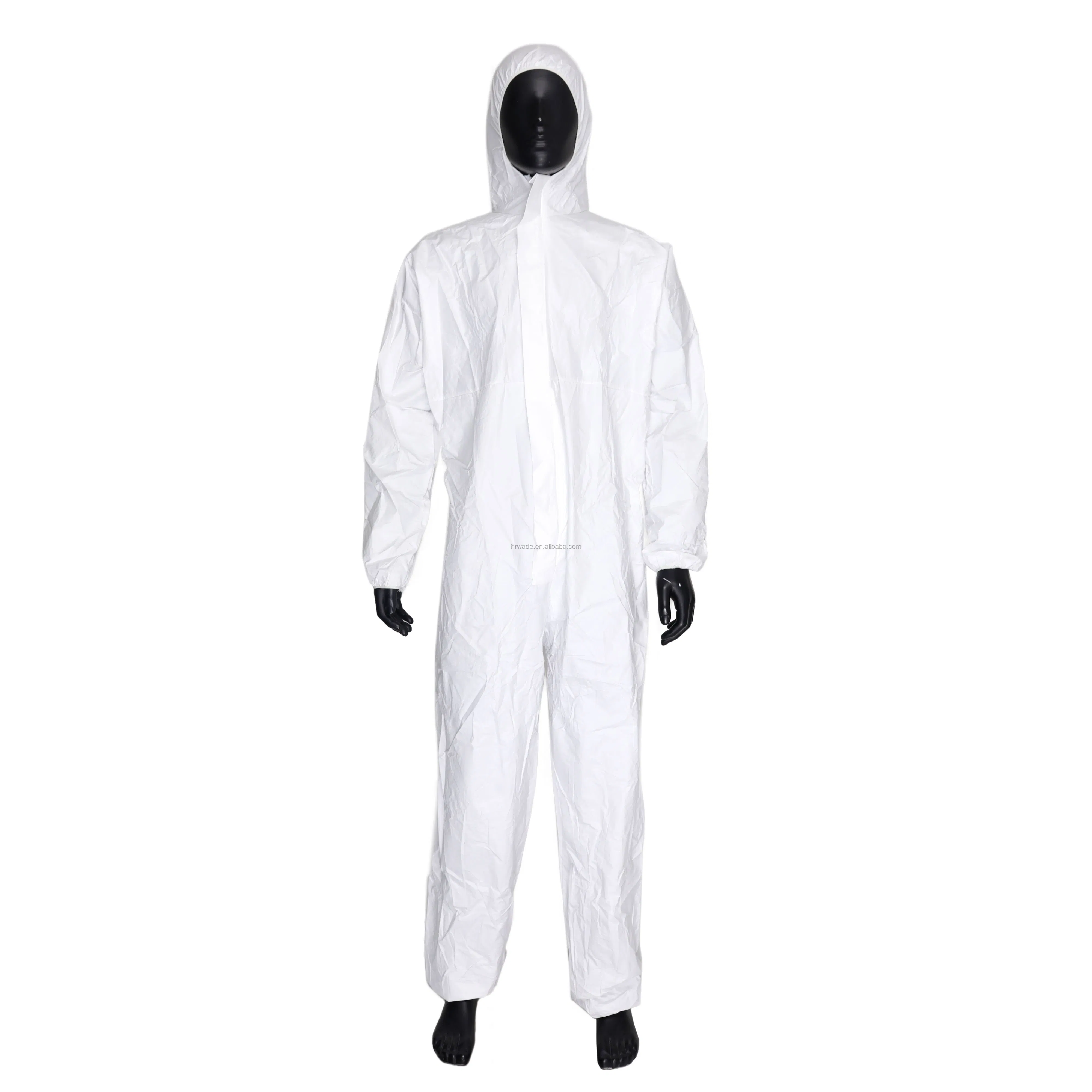High Quality Disposable 60GSM White Coverall Safety Clothing Overall Microporous Coverall