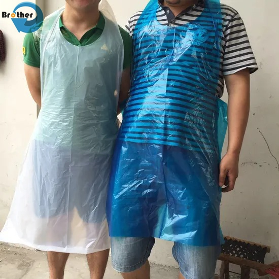 Disposable PE Plastic Aprons for Household Use Waterproof and Oilproof Multiple Colors Available for Cooking and Food Handling
