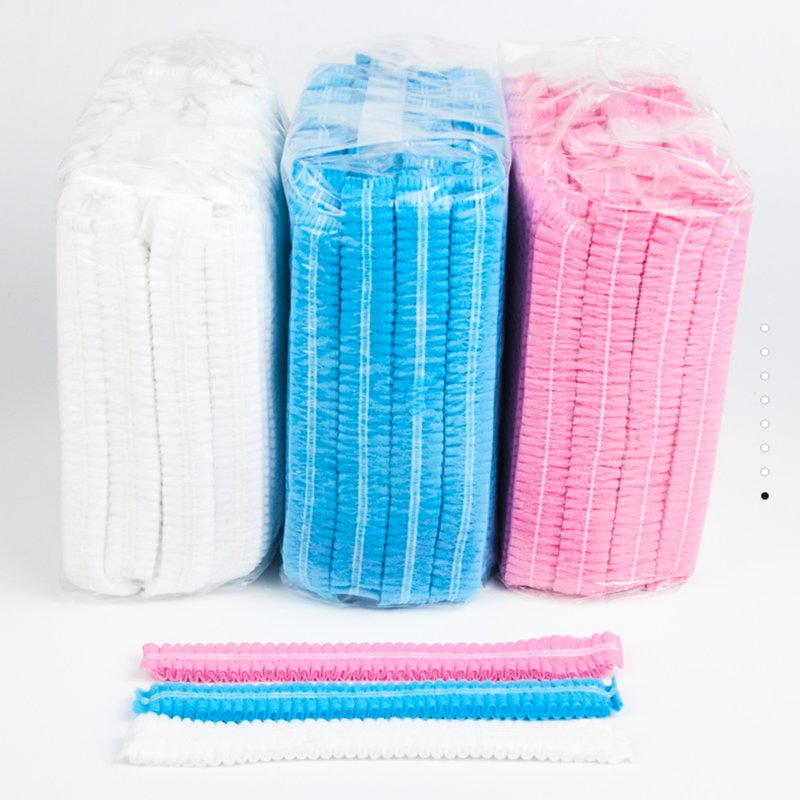 Nonwoven Disposable Bouffant Cap Non Woven Strip Clip Hair Net Mob Cap