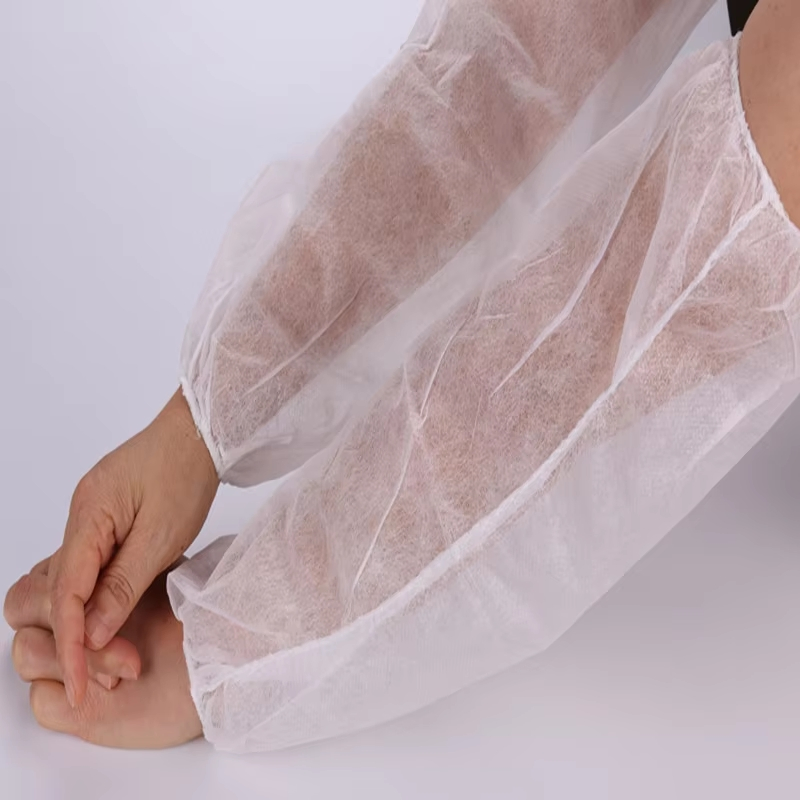 Colors Disposable Non-Woven Sleeve Cover Disposable Arm Sleeve Cover with Elastic Cuff