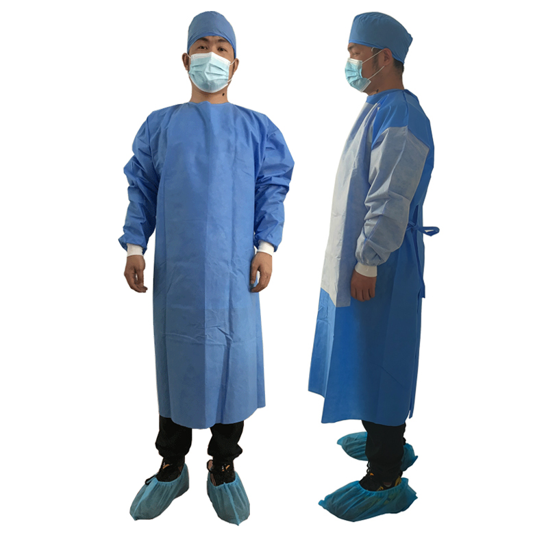 Reinforced Sterile Packaging, Fluid-Resistant Chest, and Secure Elastic Cuffs Surgical Gown
