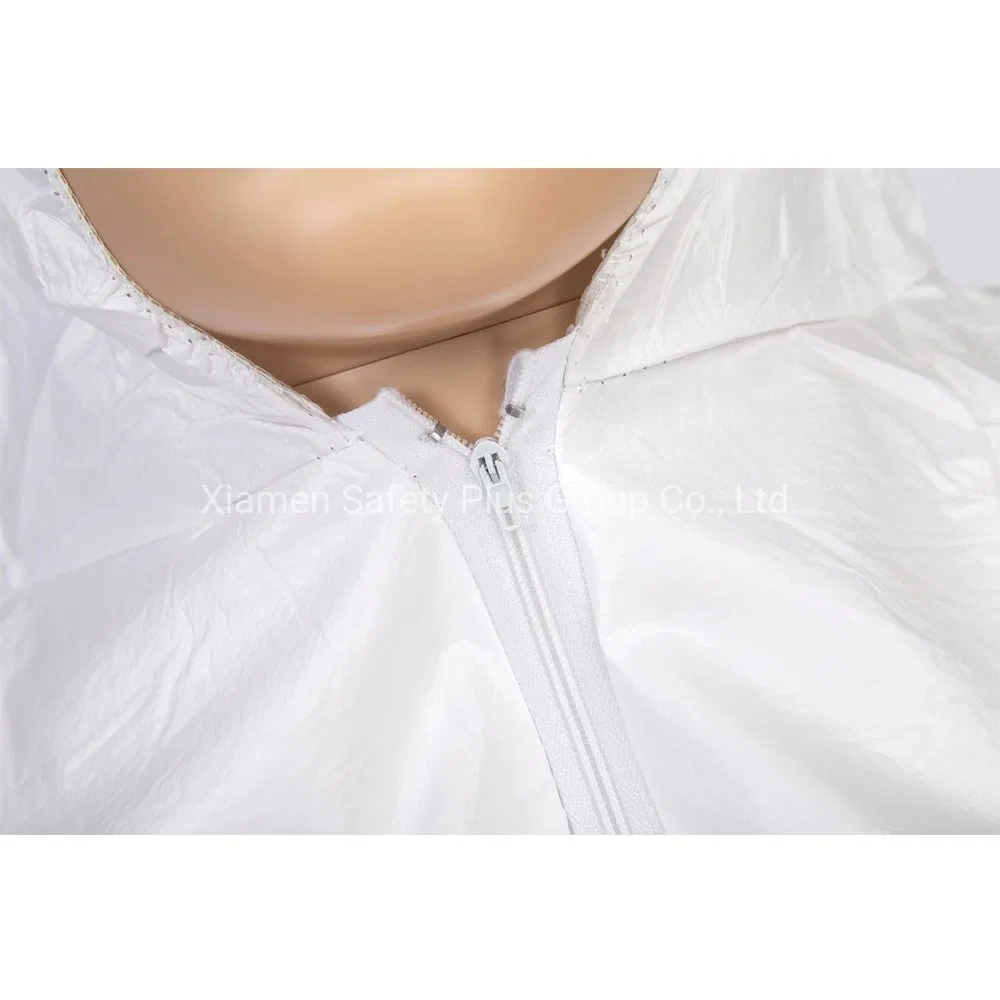 Polypropylene Nonwoven Microporous Protective Workwear Safety Clothing Disposable PPE Suit Coverall with Tape/Hood Disposable Coverall