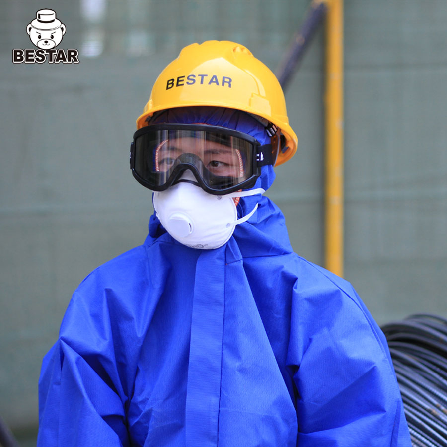 Asbestos Removal Type 56 SMS Disposable Safety Protective Coverall with Hood