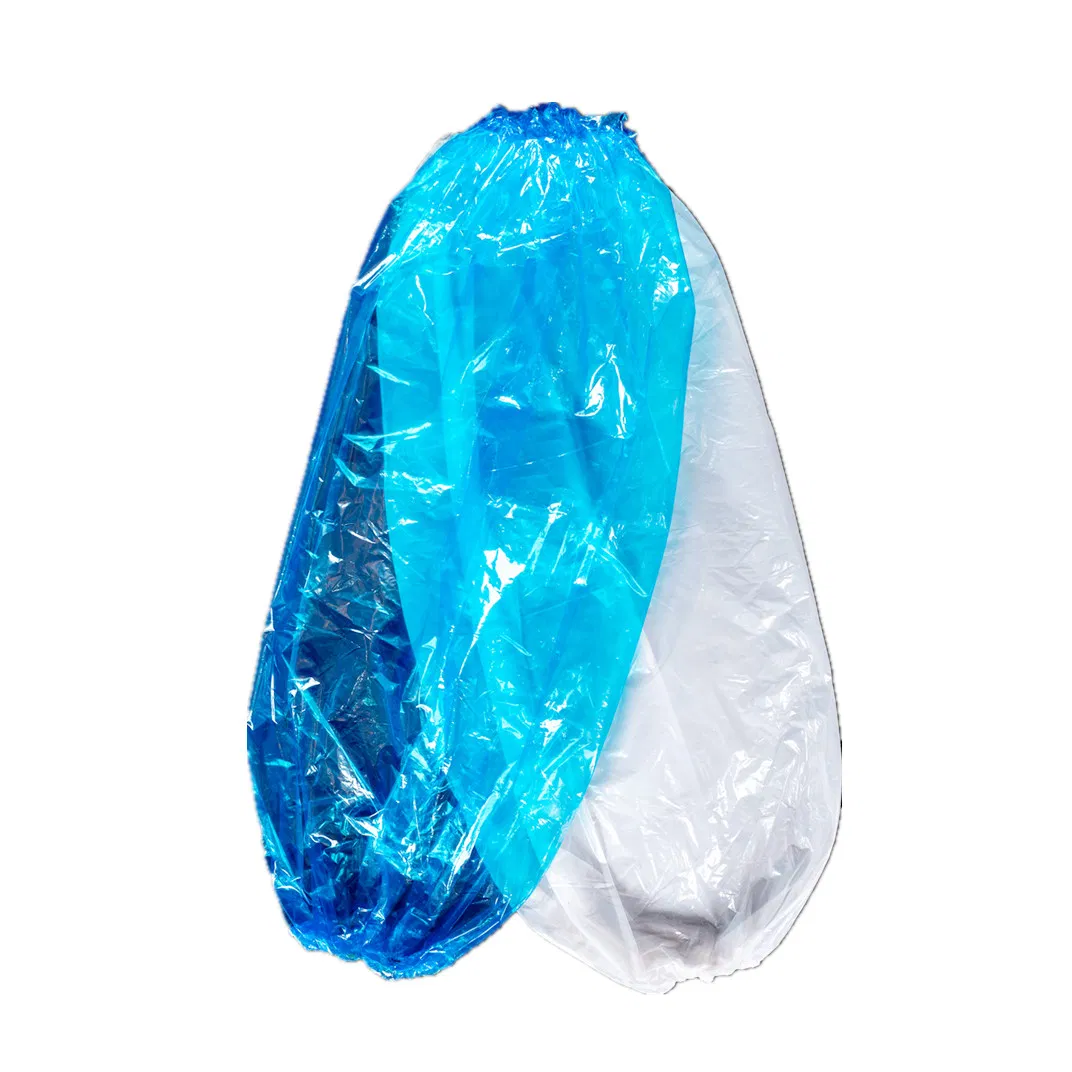 Hand-Made Elastic Disposable PE Armsleeves Food Processing/Kitchen Use Blue/White/Transparent Plastic Oversleeves