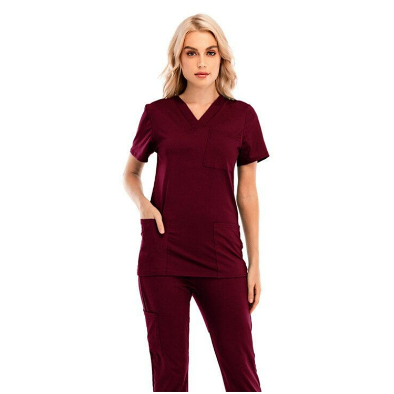 Color Matching Dental Clinic Working Suit Unisex Medical Scrubs Tops+Pants Pet Grooming Nursing Uniforms Pharmacist Work Clothes