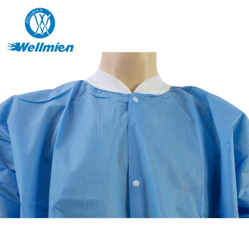 Protective Disposable SMS Nonwoven Lab Coat for Hospital Use