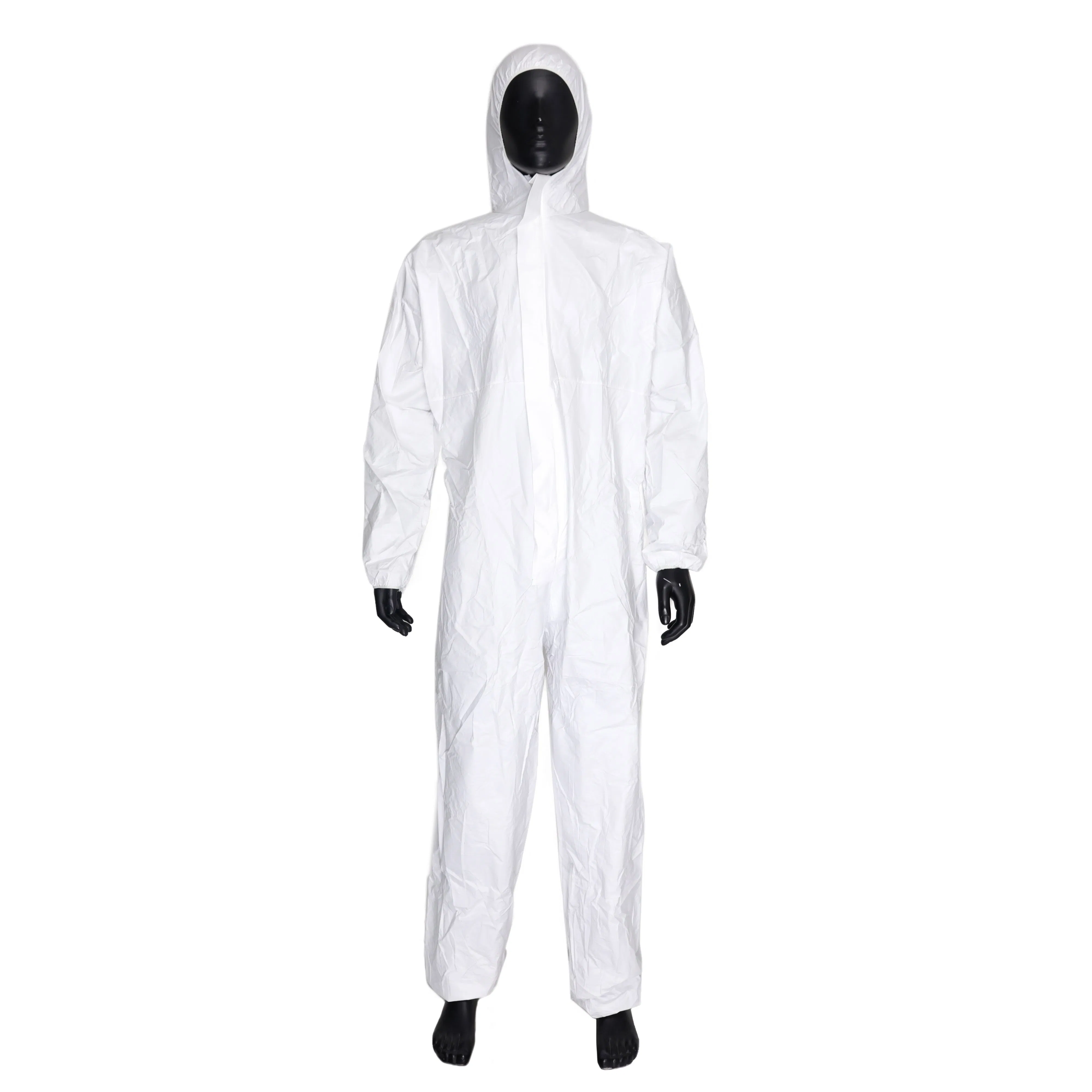 Hot Sale Disposable Anti-Static Coveralls White Protective Suit with Hood CE ISO13685 FDA Approved for Lab and Spray Painting