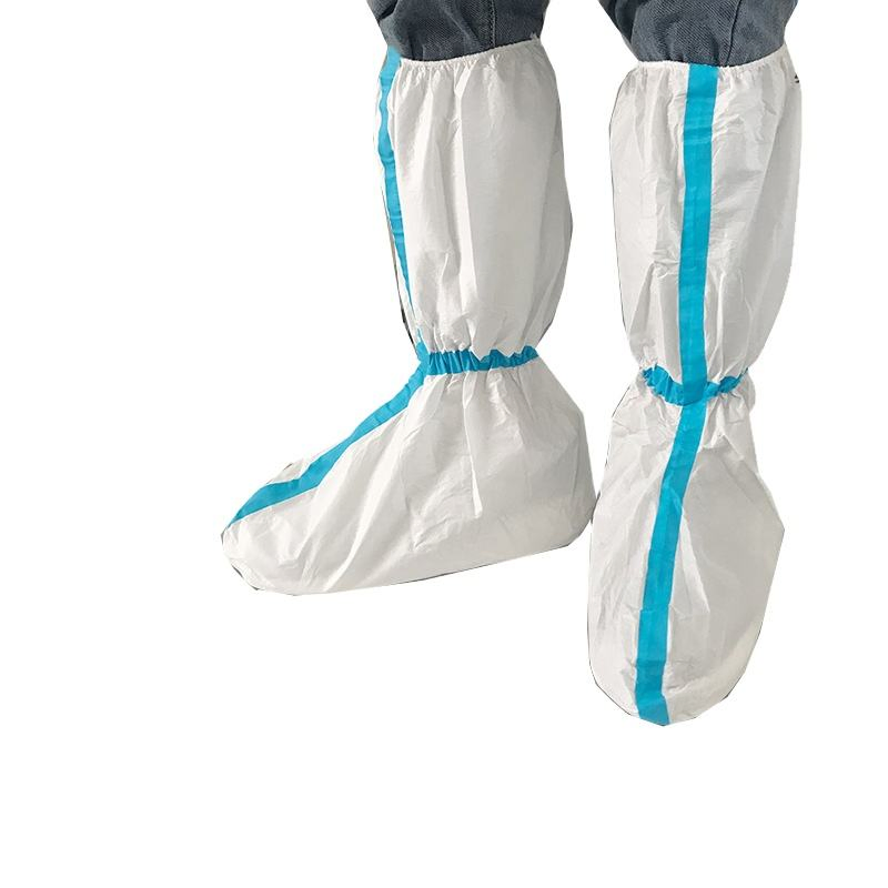 Waterproof Disposable Medical Surgical PP+PE Non-Woven Boot Shoe Cover High-Top Protective Shoe Covers