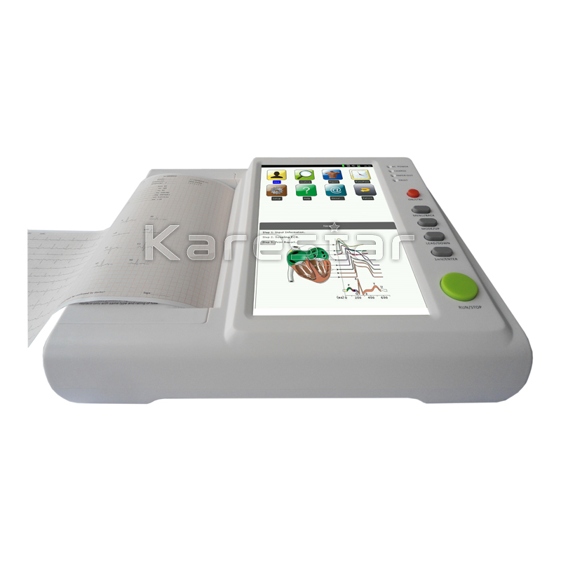 12 Channel ECG K-Eb12 Touch Screen Veterinary Handheld ECG Device