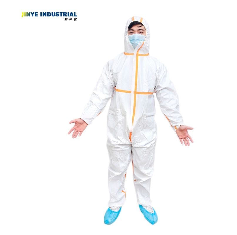 Type 4/5/6 Waterproof Safety Non Woven SMS Microporous Protection PPE Suit Disposable Coverall