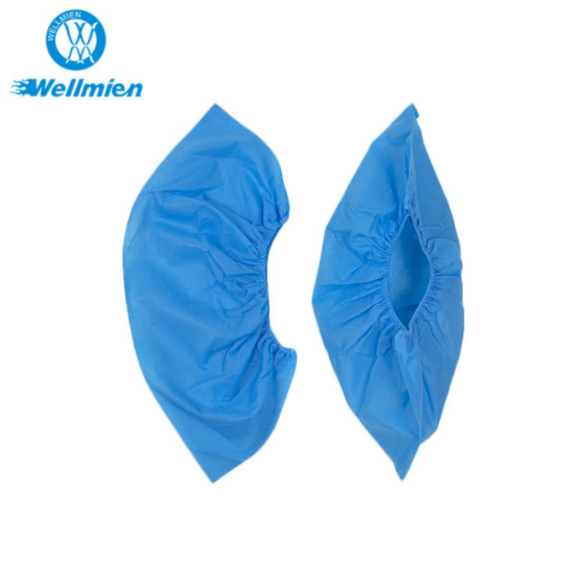 Factory Non-Slip blue Boot Covers Anti-Skid Non Woven Waterproof Shoe Cover Disposable Shoe Covers for Medical