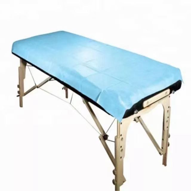 CE ISO13485 Certification Disposable PP SMS Bed Cover Sheet Bedspread with Four Corner Elastic for Motel Hospital
