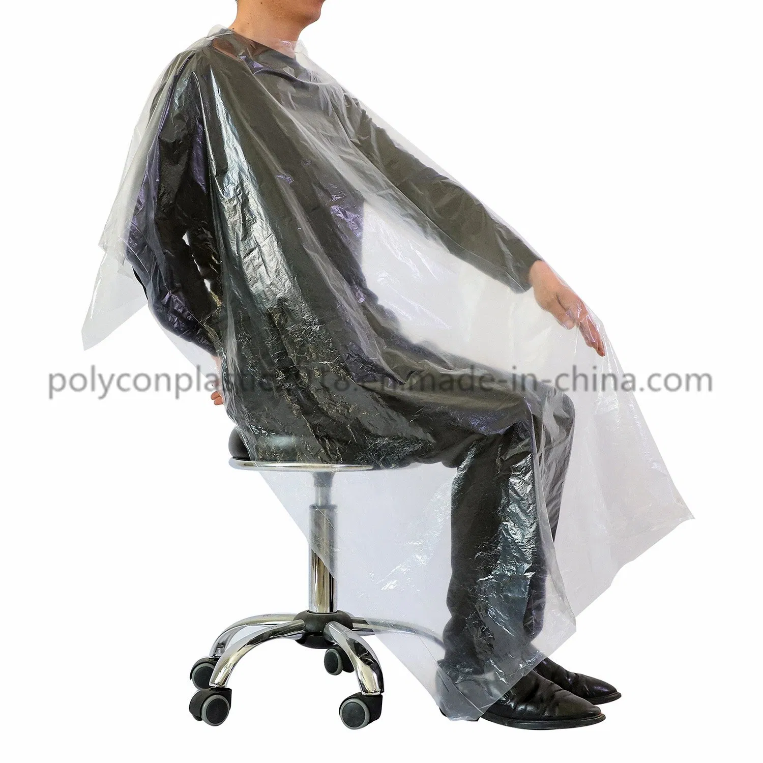High Quality Waterproof Disposable LDPE Hairdresser Salon Cape Apron