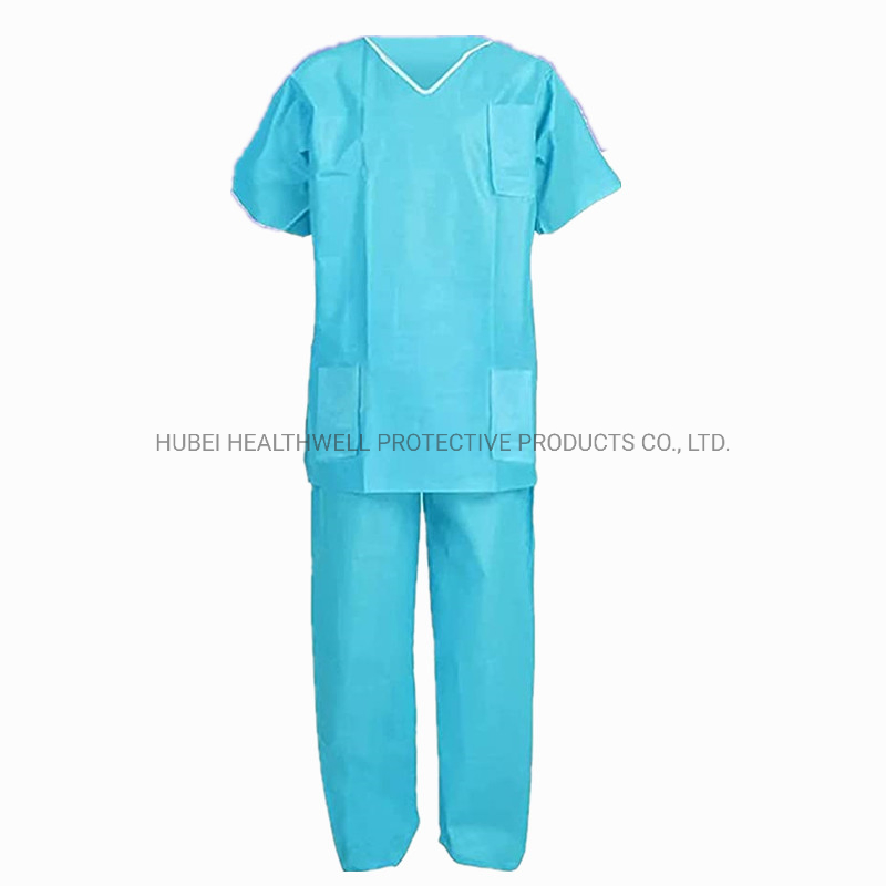 100% Spunbond Polypropylene Medical Scrub Top and Pants