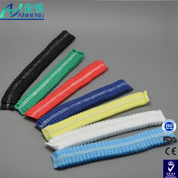 Disposable Colorful PP Non Woven Mob Cap, Clip Cap and Strip Cap