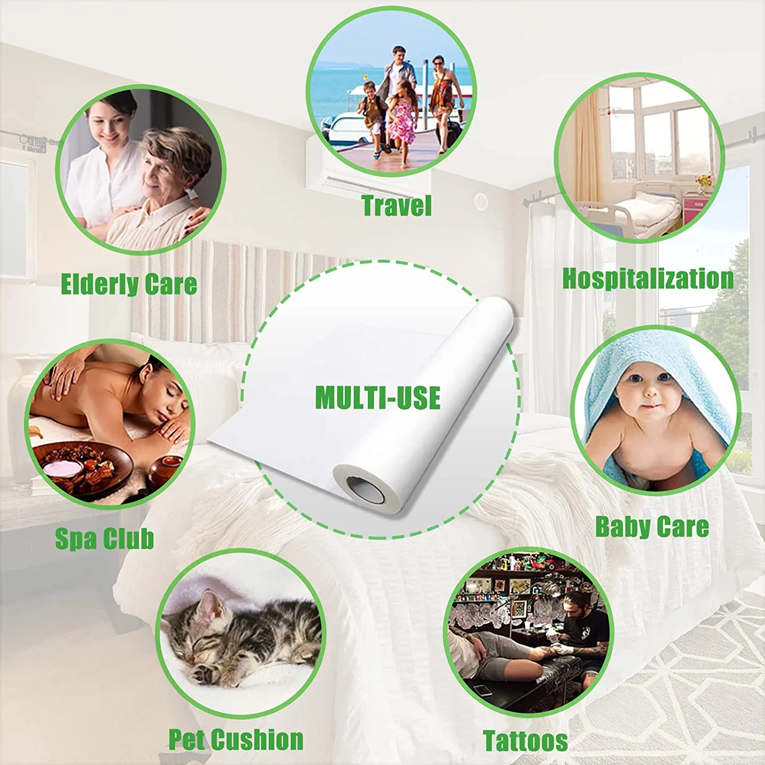 Disposable SPA Massage Table Sheet Non Woven 80*180 Cm Bed Sheet Roll