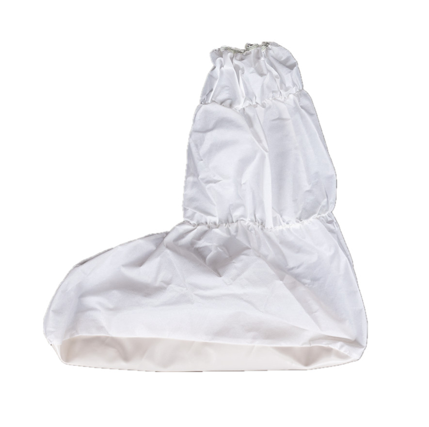 Non-Slip Disposable Medical Use PP+CPE Boot Cover Cover with PVC Sole Hospital Use Waterproof PP+CPE Adult Use Boot Cover