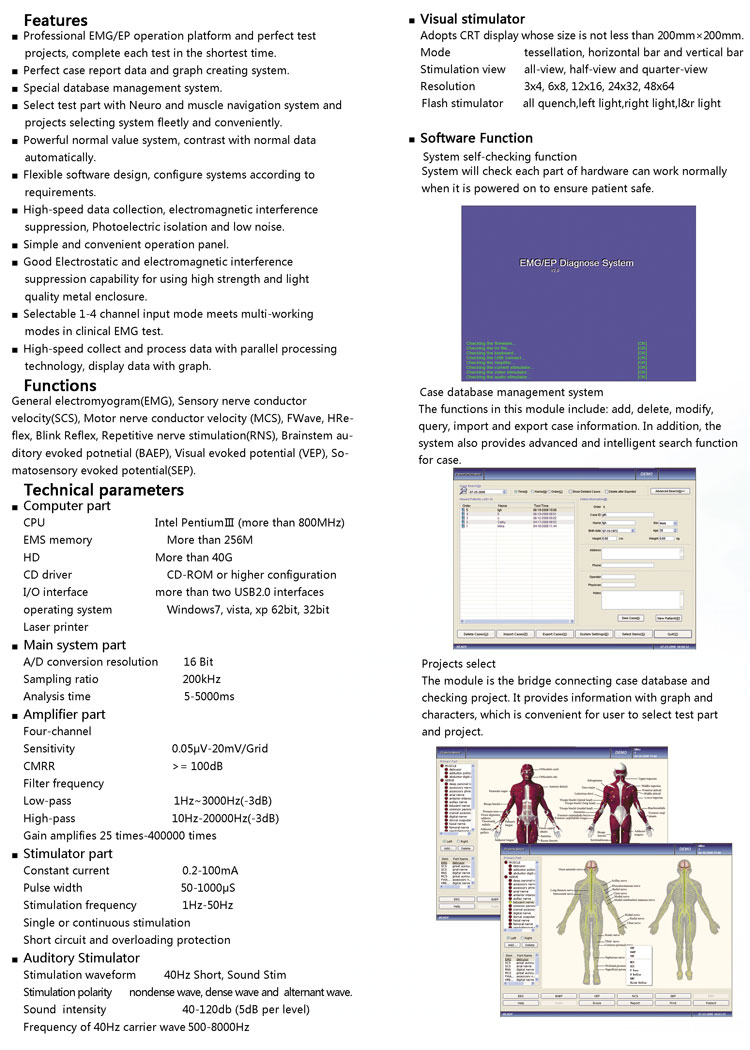 My-H009 New Product 4 Channel 4 Leads Emg System for Sale