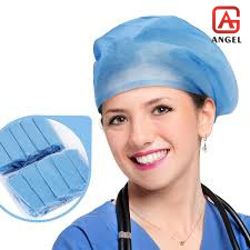 Disposable Medical Non Woven Strip Cap Round Mob Cap