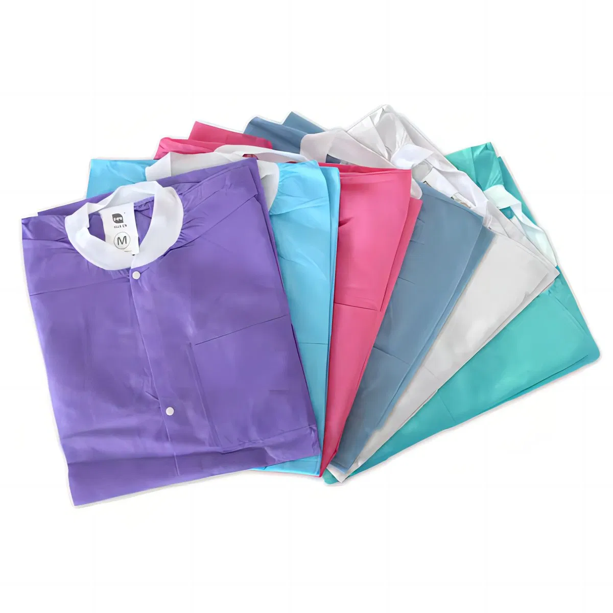 Nonwoven Breathable Laboratory Workwear SMS Disposable PP Lab Coat for Laboratory