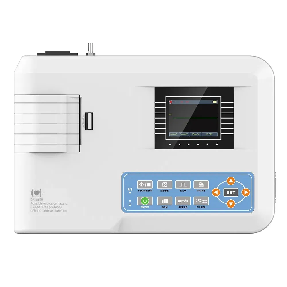 Durable Medical Grade ECG Device Automated Electrocardiograph with SD Card